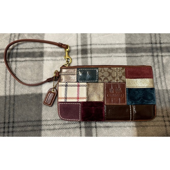 Coach Handbags - Vintage Coach Patchwork Wristlet Bag